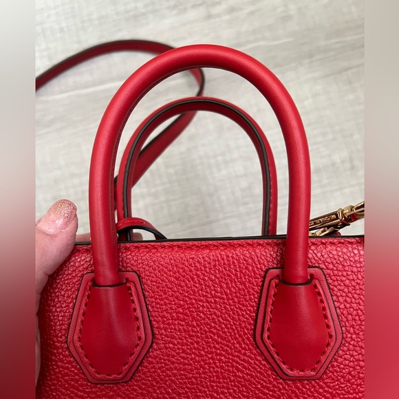EUC MK Red Leather Mini Crossbody Bag - Picture 8 of 16